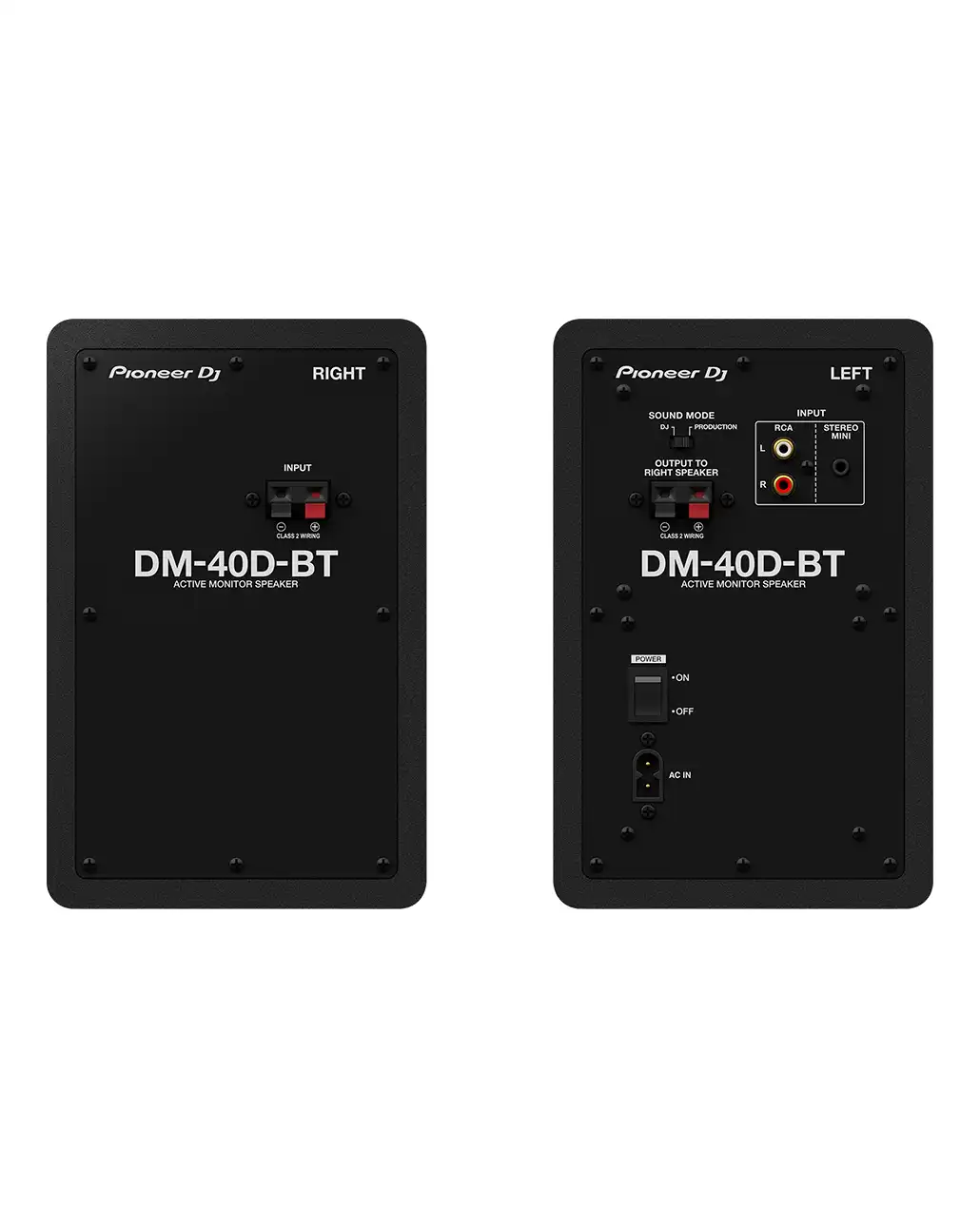 Pioneer dj dm 40d back