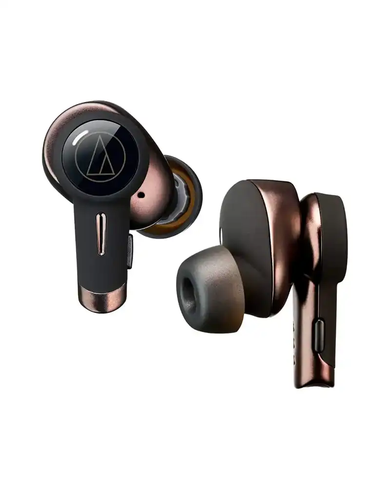 Audio technica ath twx9 wireless earbuds side