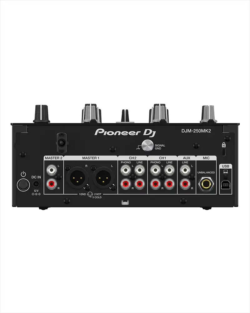 Pioneer dj djm 250mk2 2 channel dj mixer back