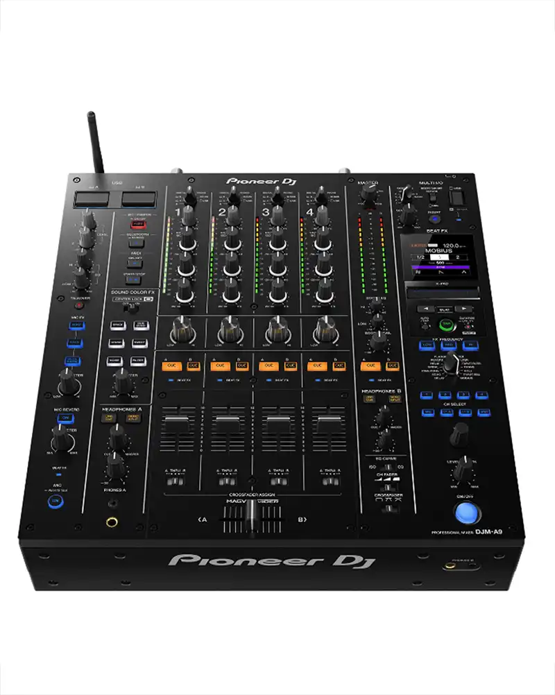 Pioneer dj djm a9 4 channel dj mixer oblique