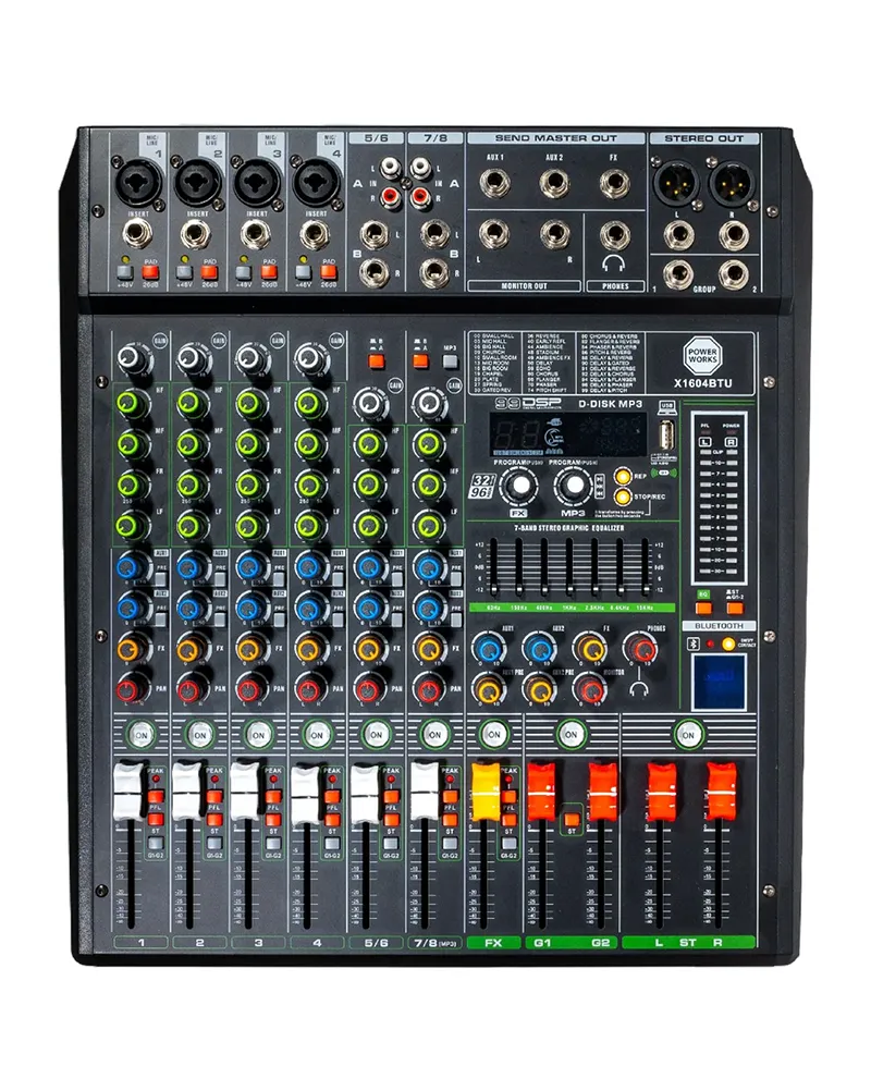 Powerworks x1604bt mixer top